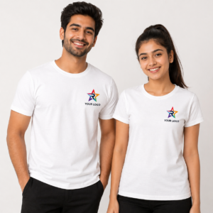 cottong round neck t shirt with logo printing