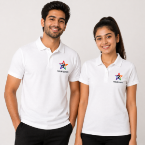 collar t shirt with logo printing
